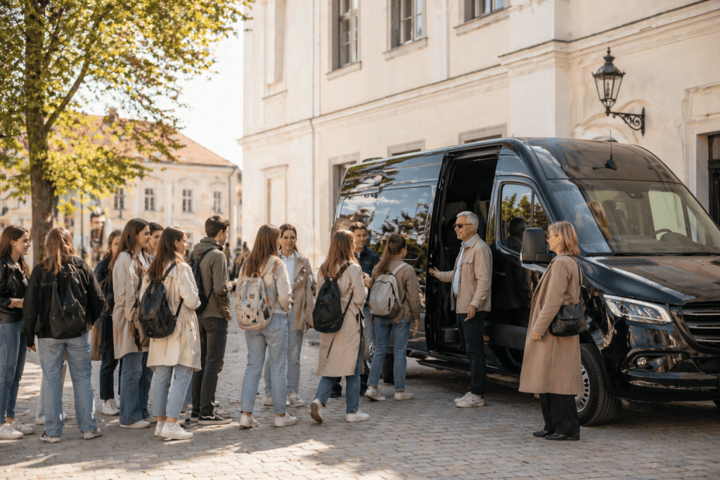 On Day In Poland - Group of YoungTourist