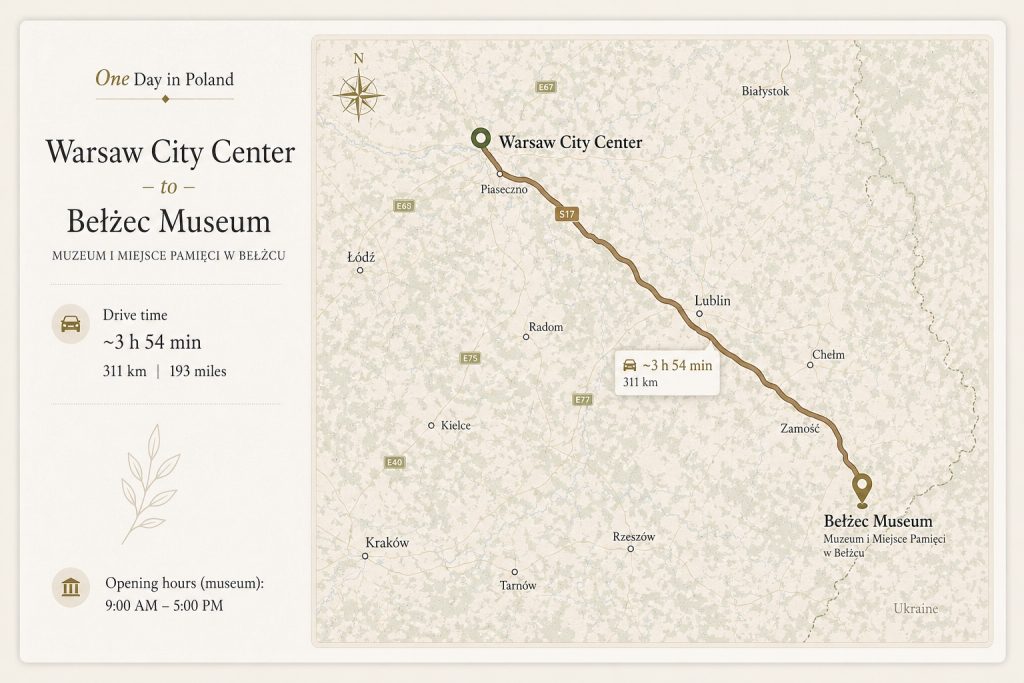 One Day in Poland - Route Warsaw - Belzec Museum