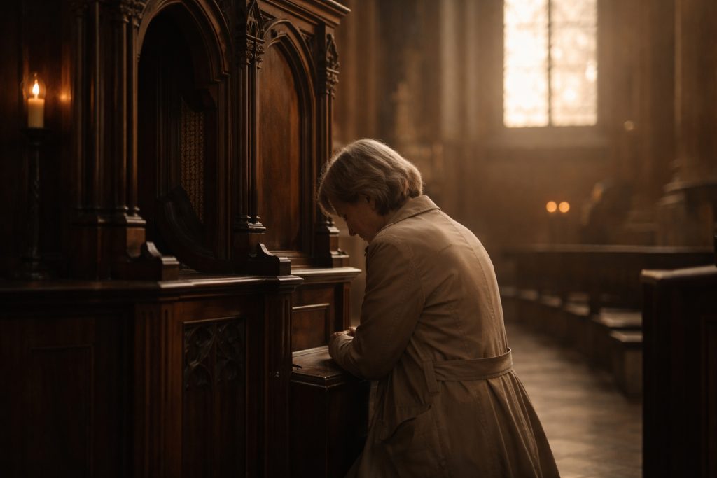 One day in Poland - Woman in Church